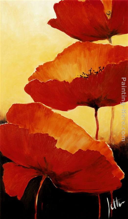 Three Red Poppies II painting - 2011 Three Red Poppies II art painting